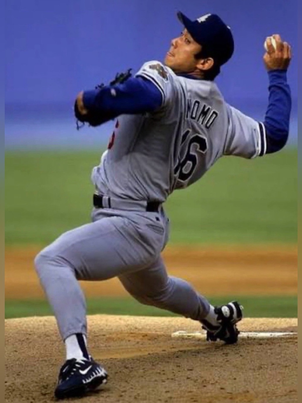 Majestic Authentic LA Dodgers Road Hideo Nomo #16 Japan MLB Jersey Men’s Sz: XL - Picture 4 of 8